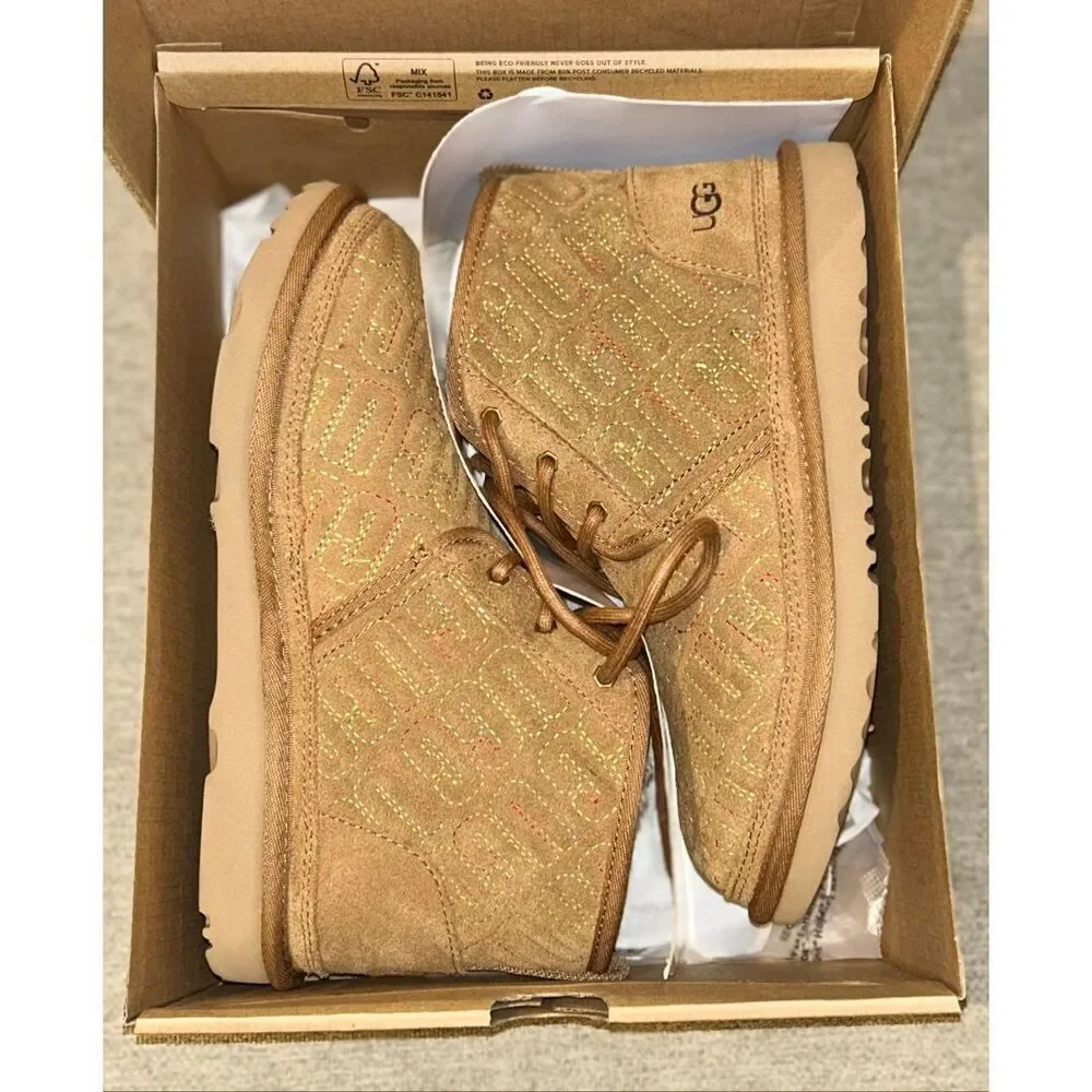 UGG Kids' Neumel II Graphic Stitch boots size 5